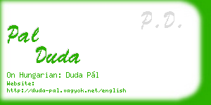 pal duda business card
